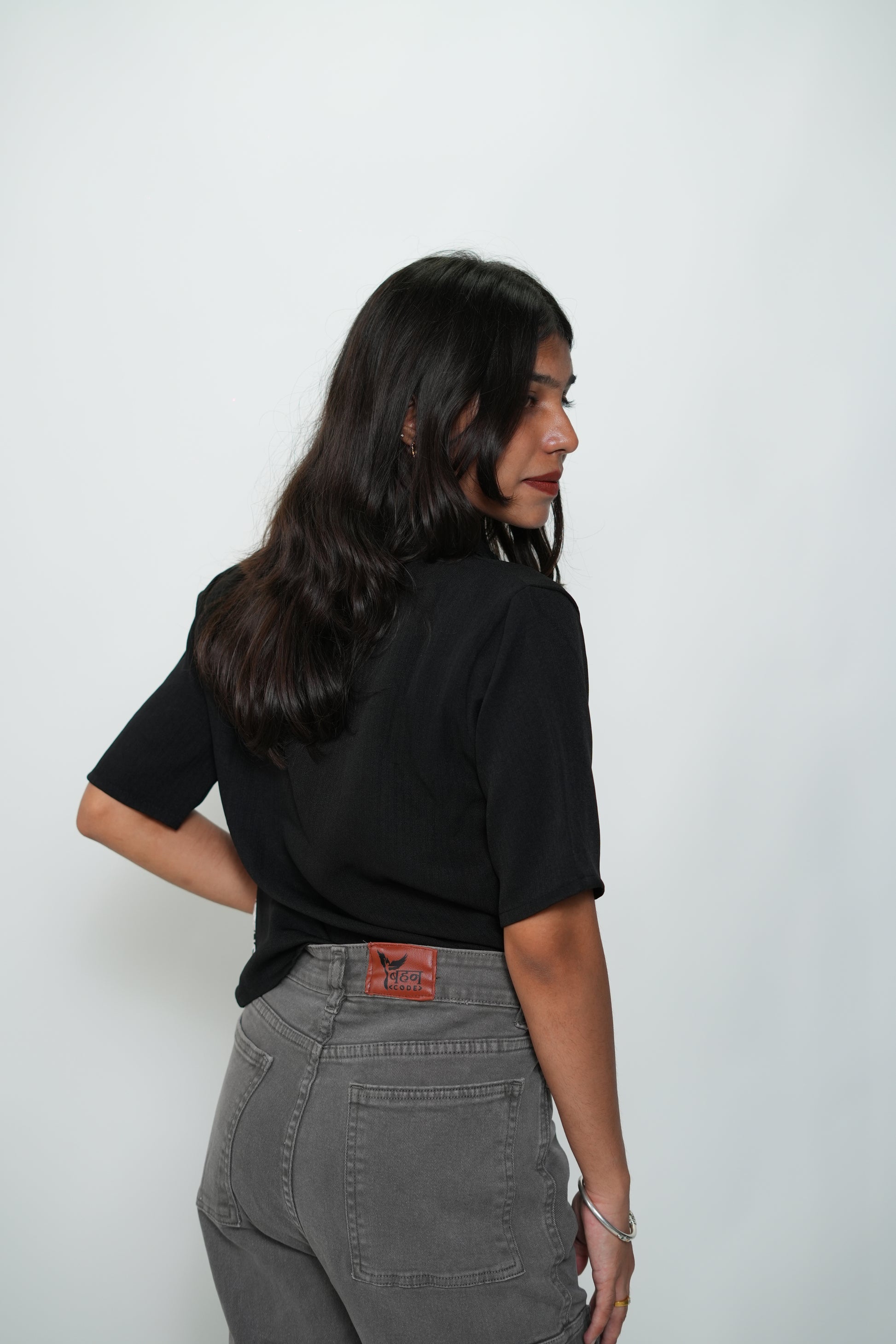 Straight Fit Six Pocket Cargo Style Jeans Gray