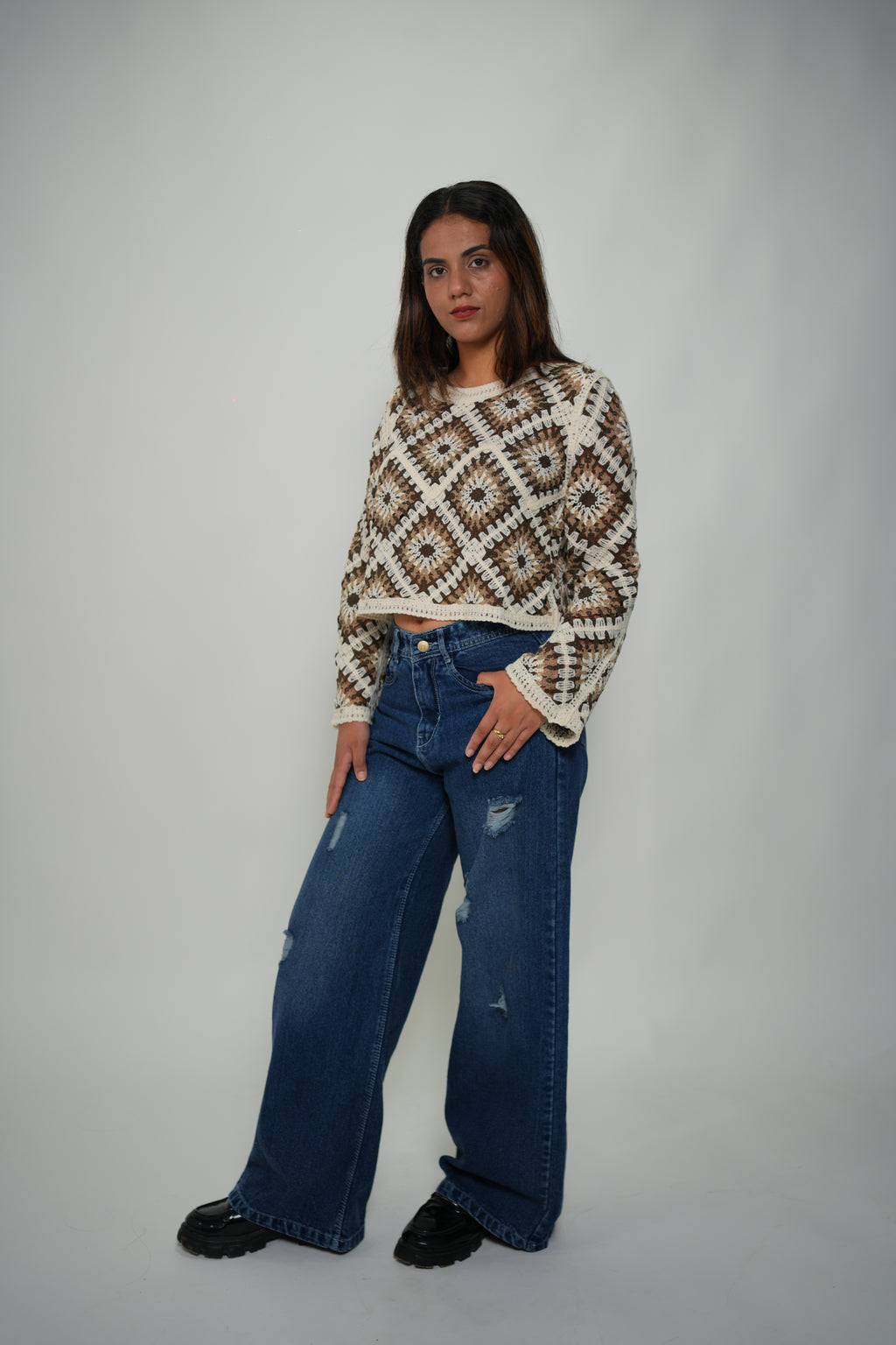 Rugged Wide Legged Jeans Blue