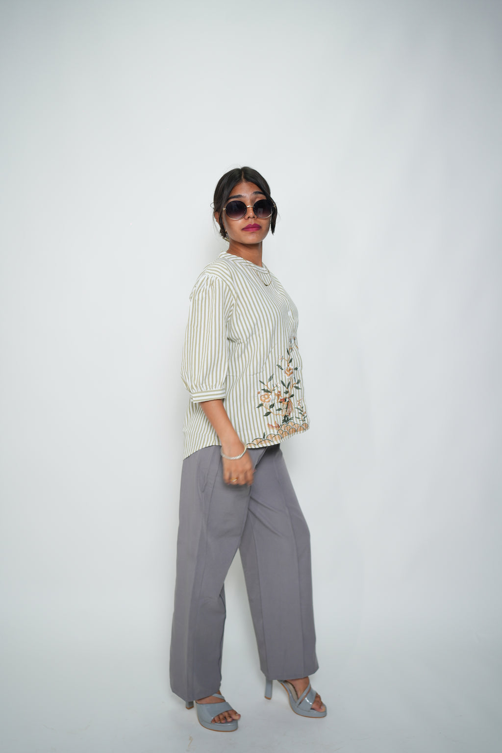 Straight Fit Korean Pants Gray