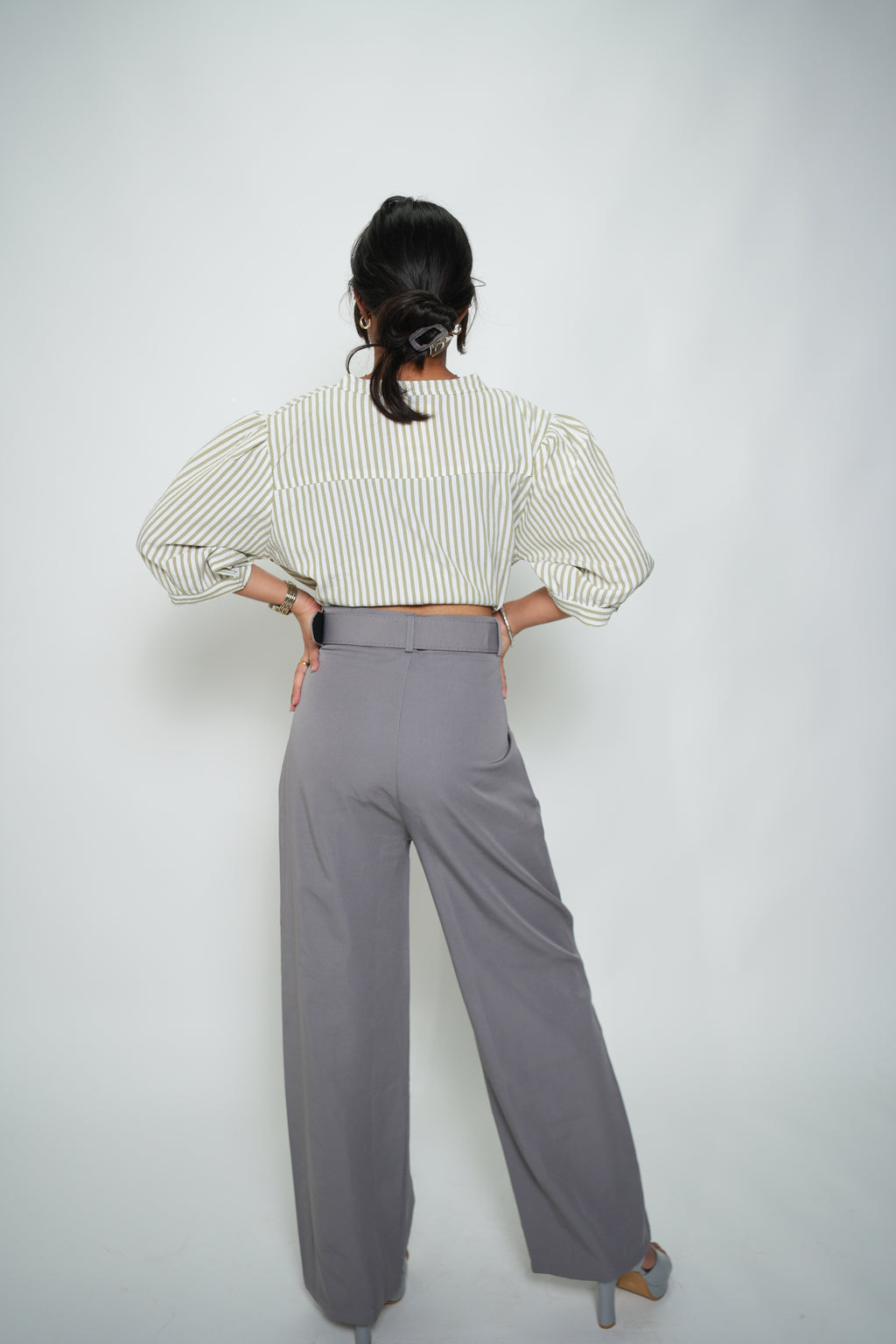 Straight Fit Korean Pants Gray