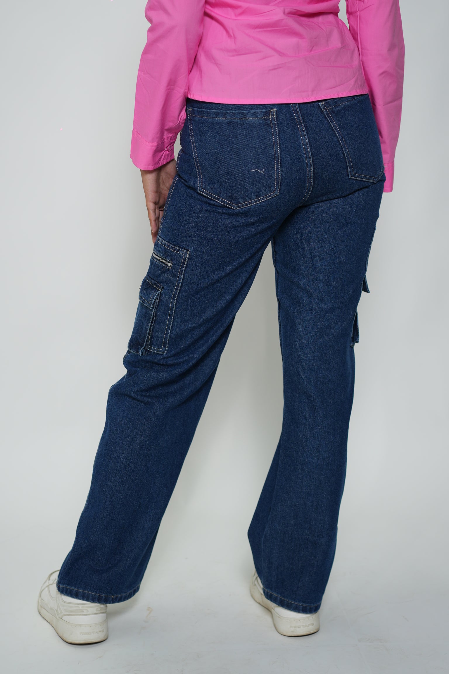 Shirt With Denim Sleeveless Peplum Top Pink