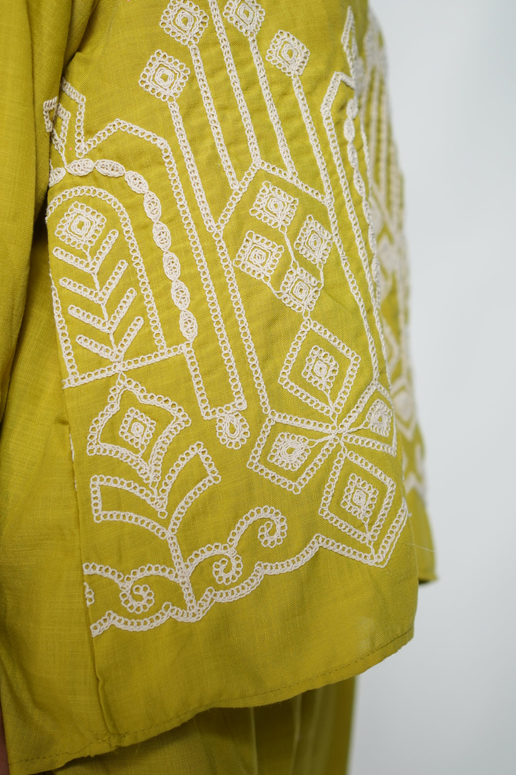 Embroided Coord Set Green