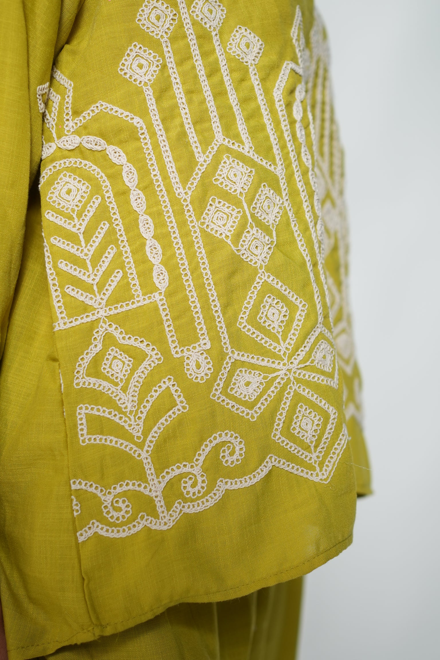 Embroided Coord Set Green