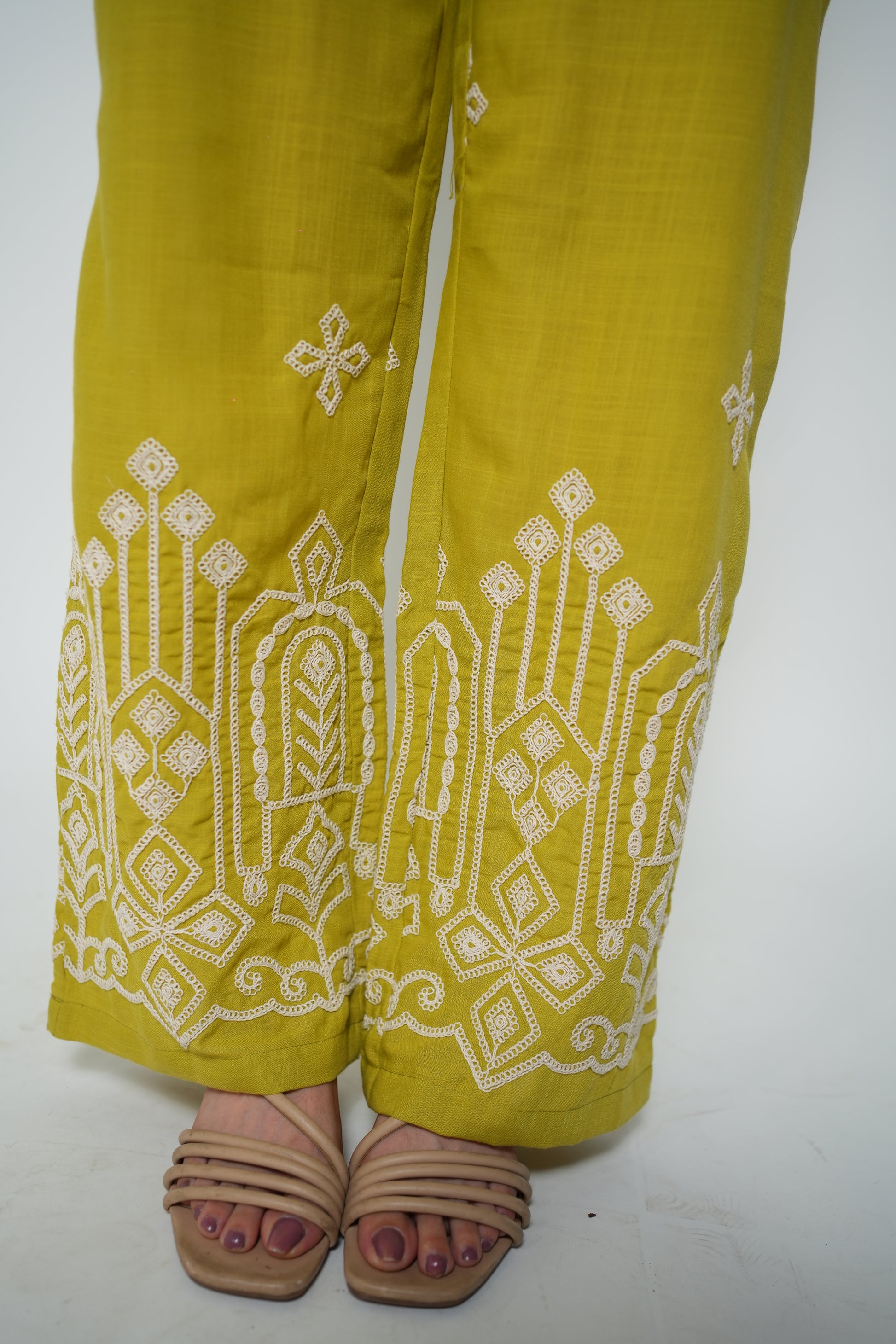 Embroided Coord Set Green