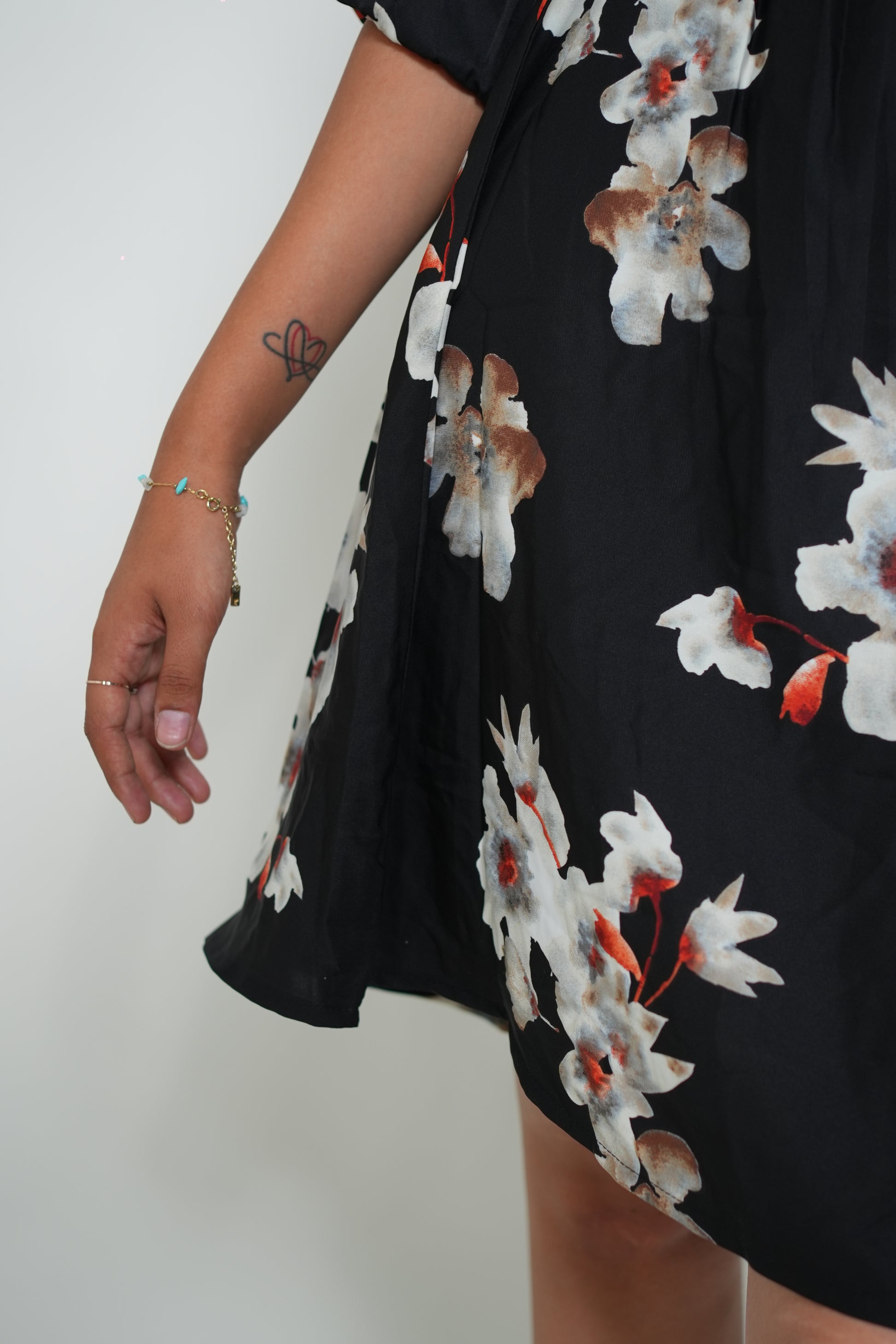 Synced and Scrunched Waist Dress Black