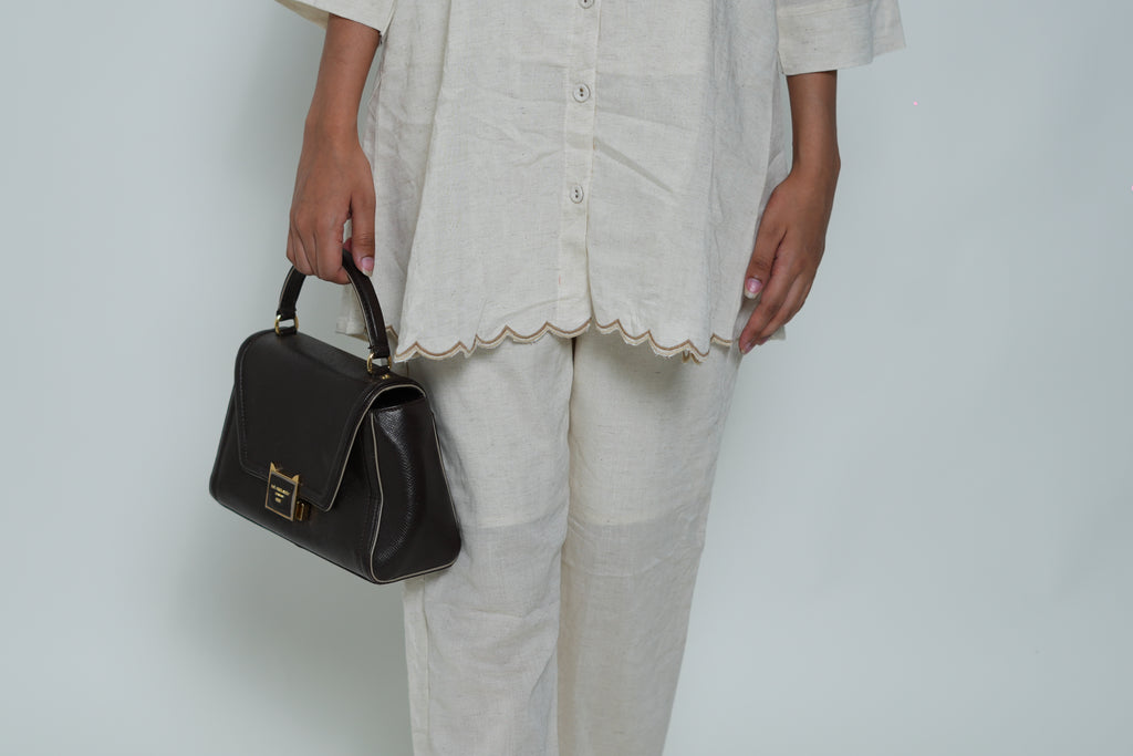 White Flower Print Coord Set