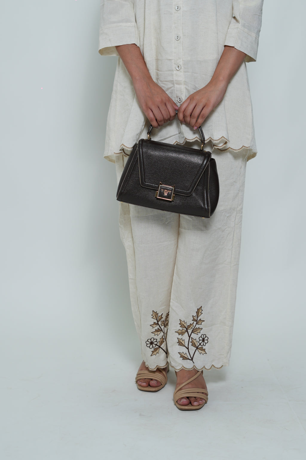 White Flower Print Coord Set