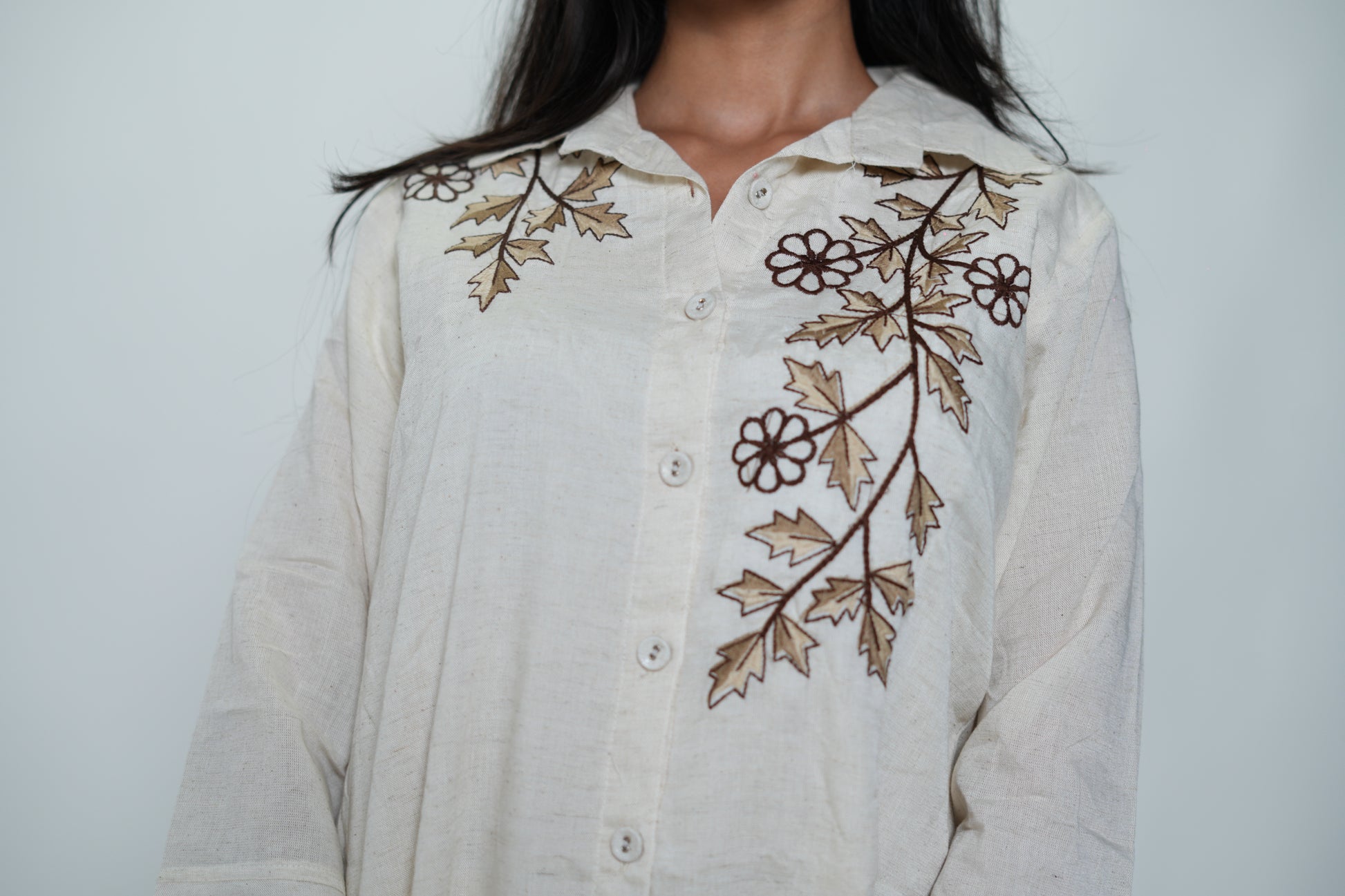 White Flower Print Coord Set