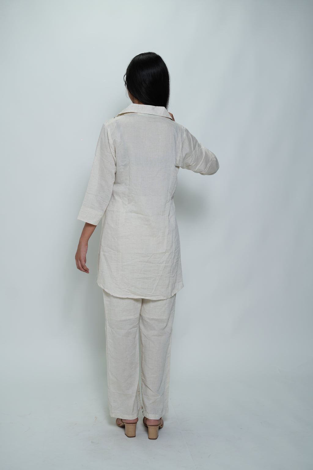 White Flower Print Coord Set