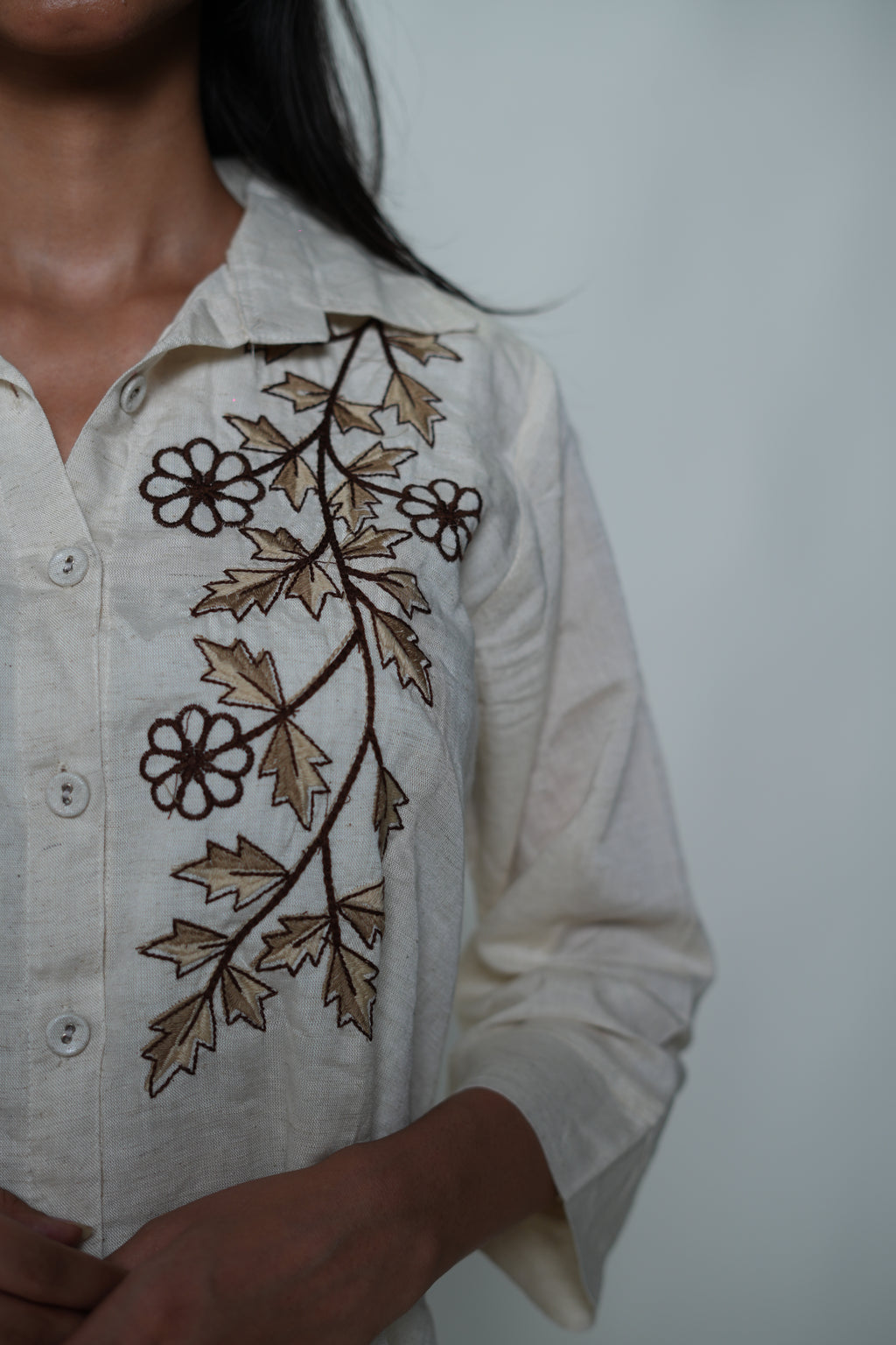 White Flower Print Coord Set