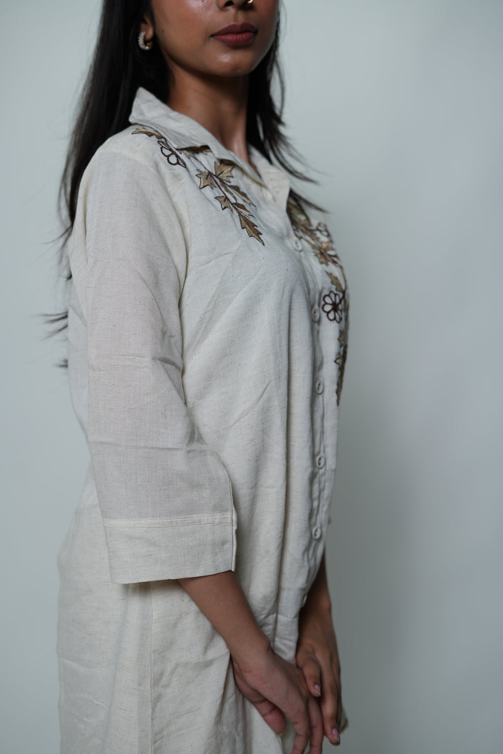 White Flower Print Coord Set