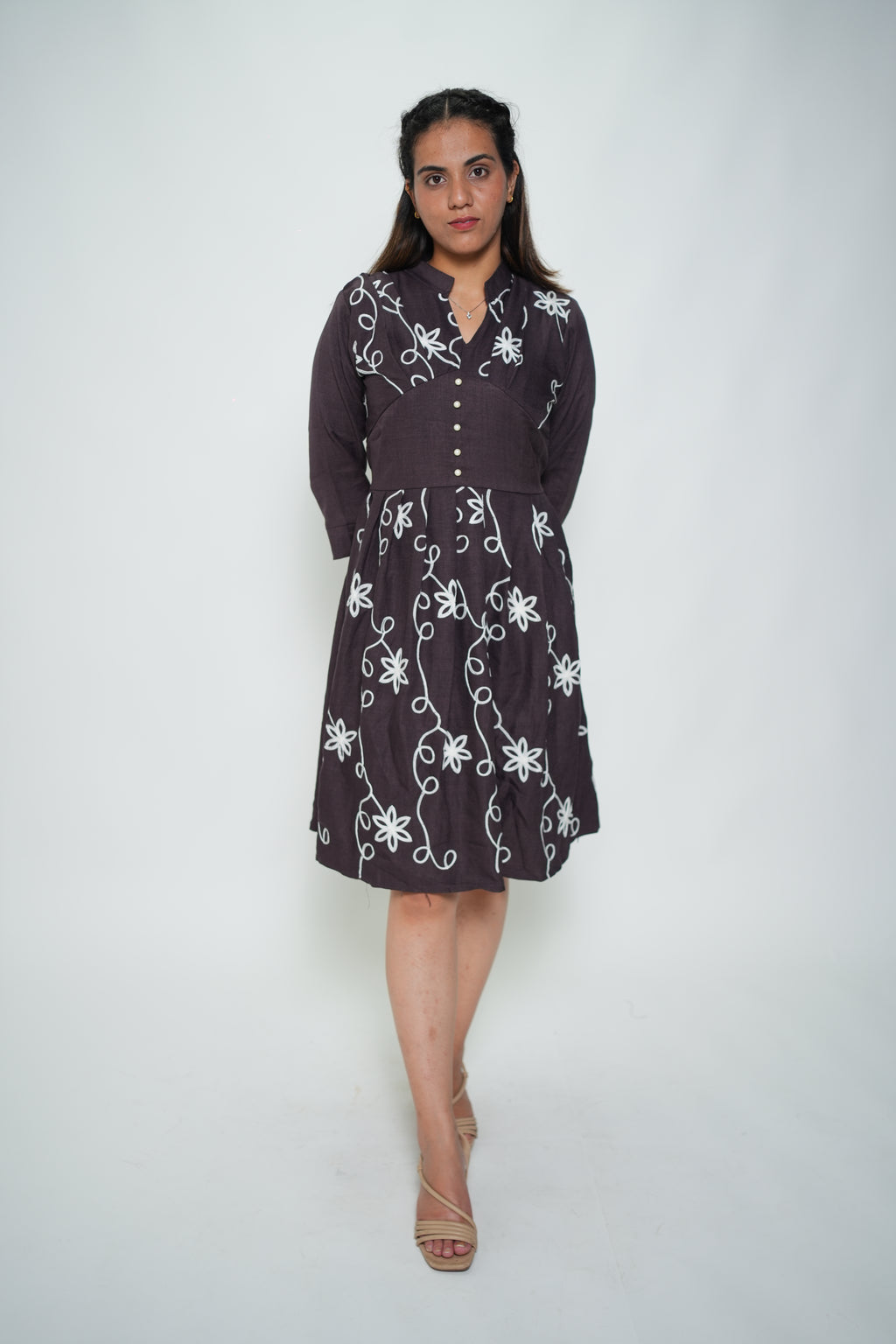 Embroided Dress Purple