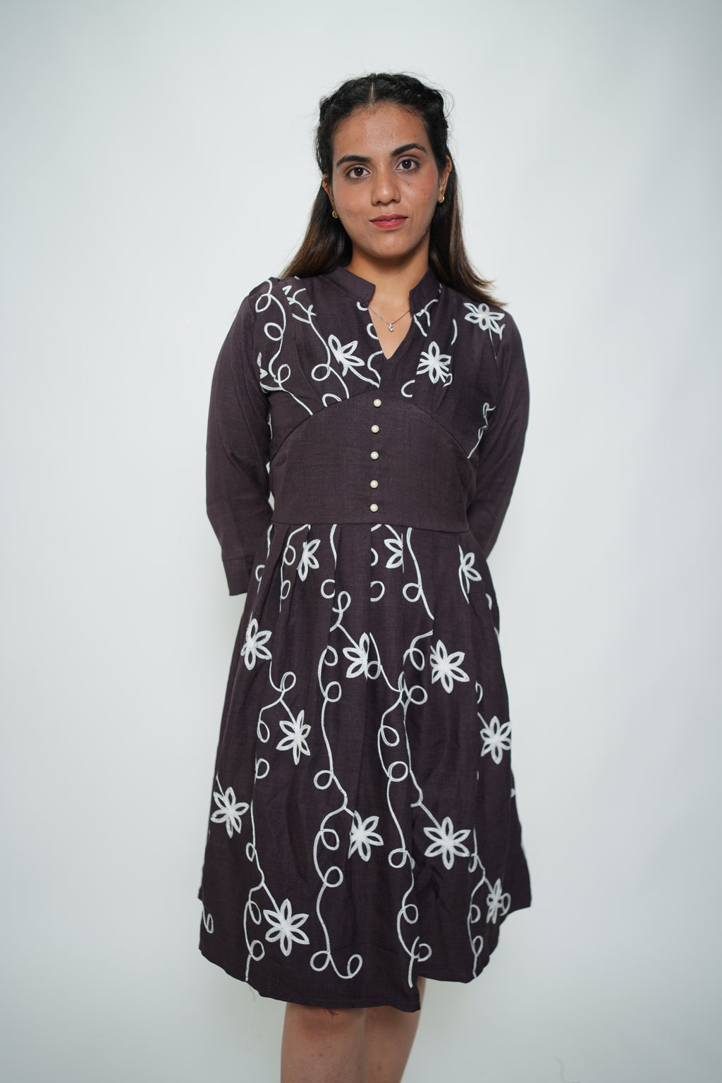 Embroided Dress Purple