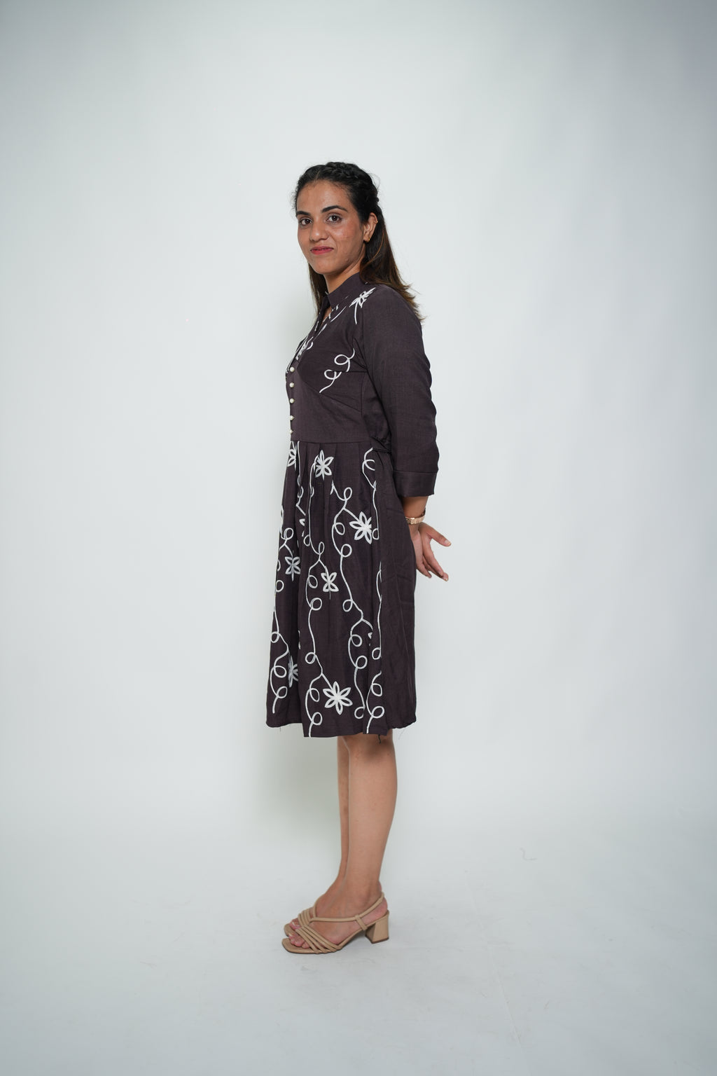 Embroided Dress Purple