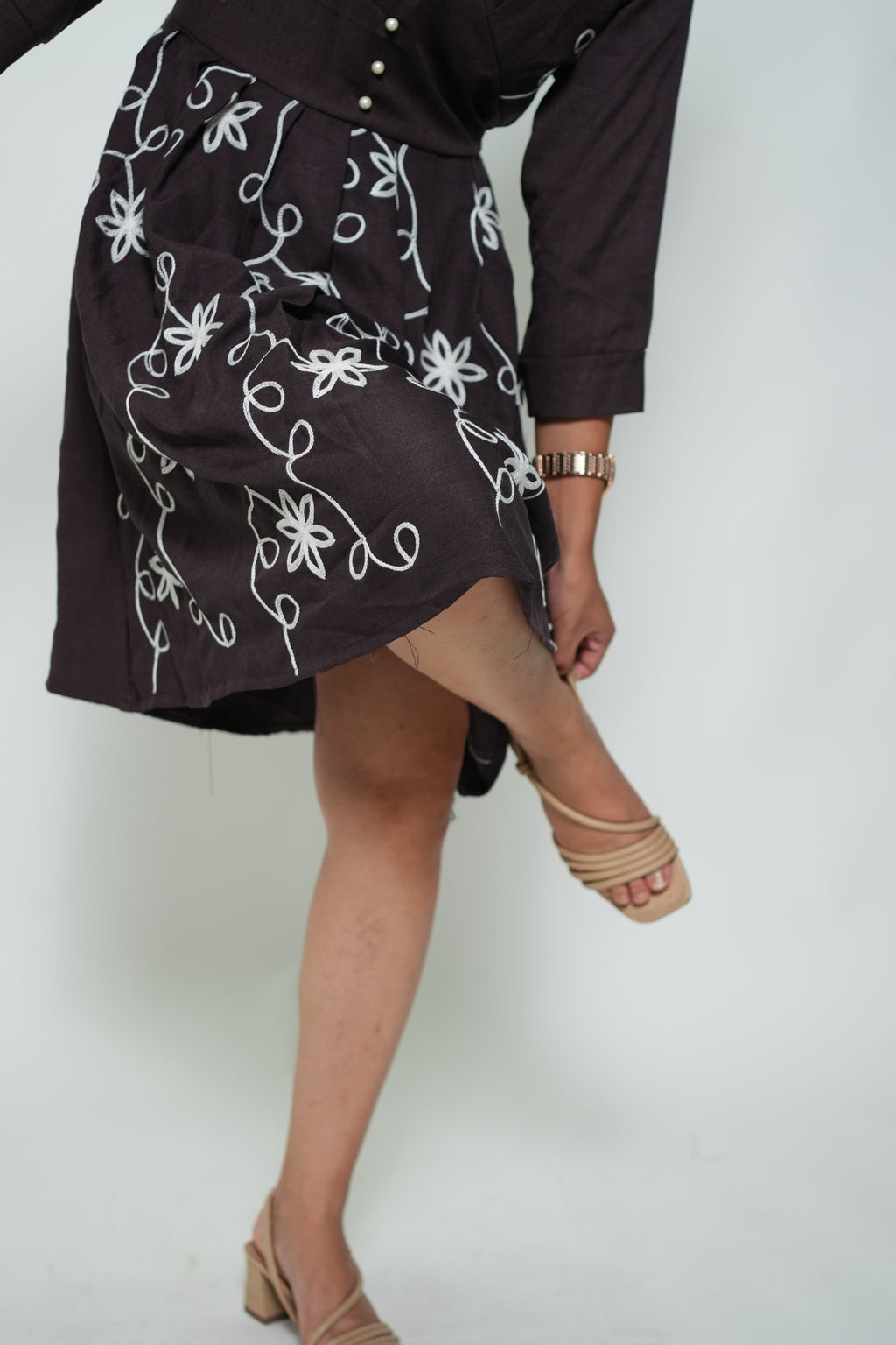 Embroided Dress Purple