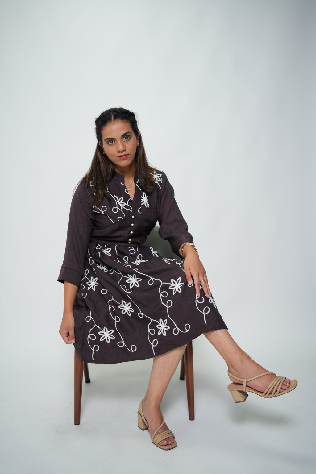 Embroided Dress Purple