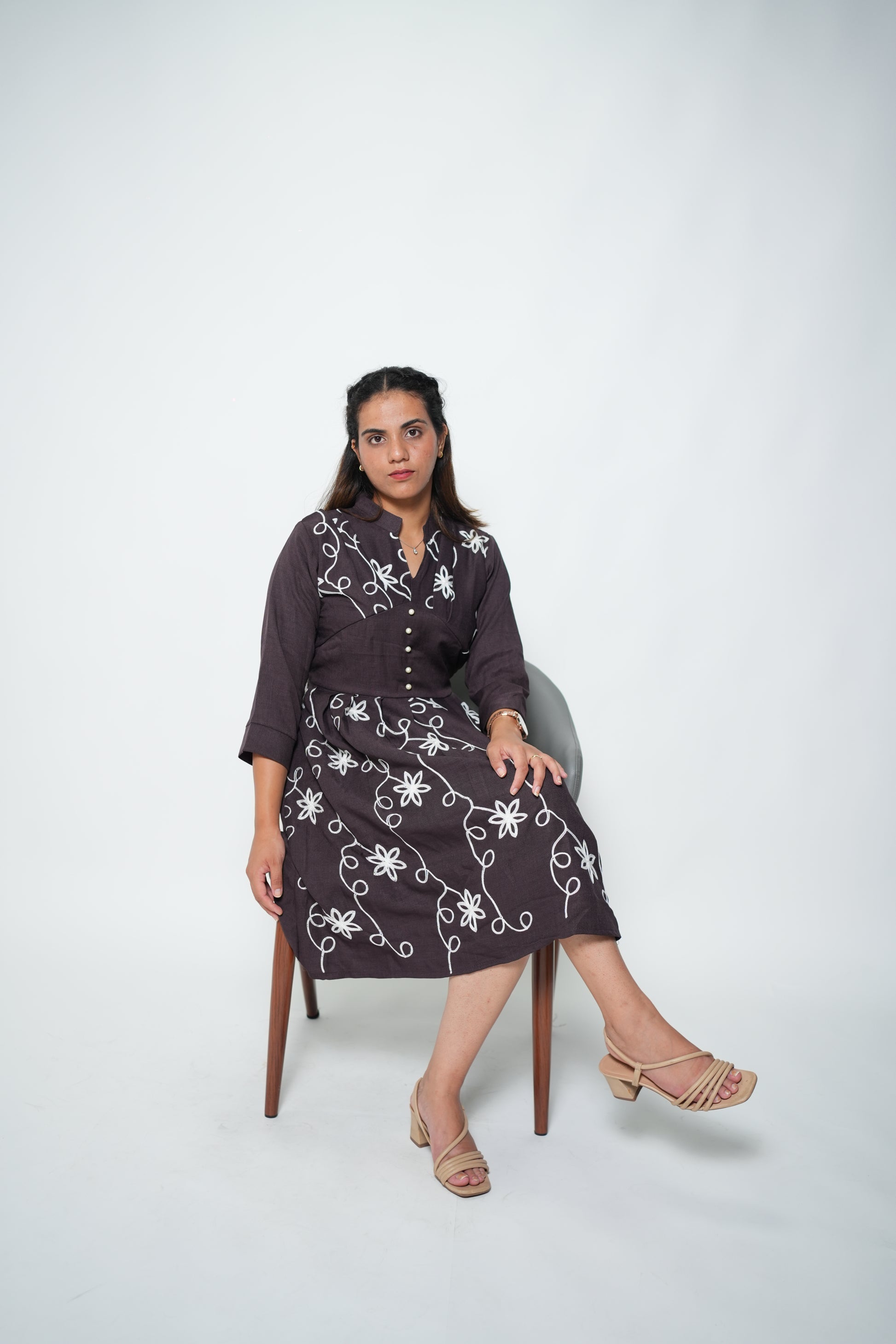 Embroided Dress Purple