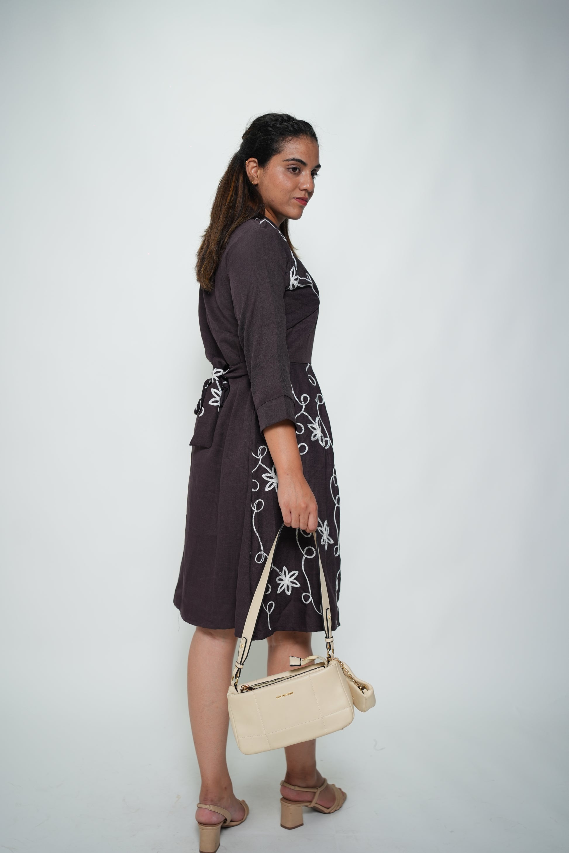 Embroided Dress Purple