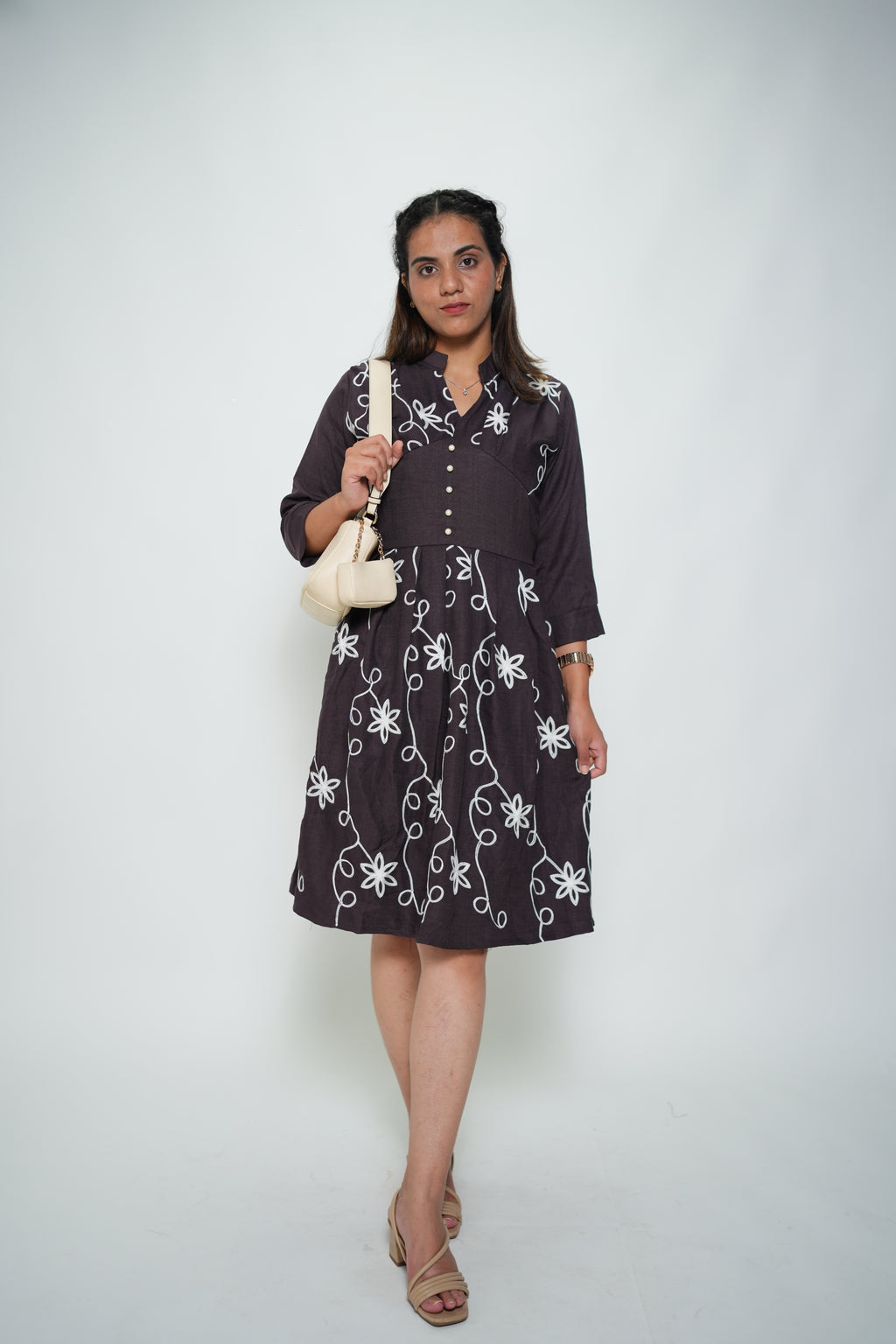 Embroided Dress Purple