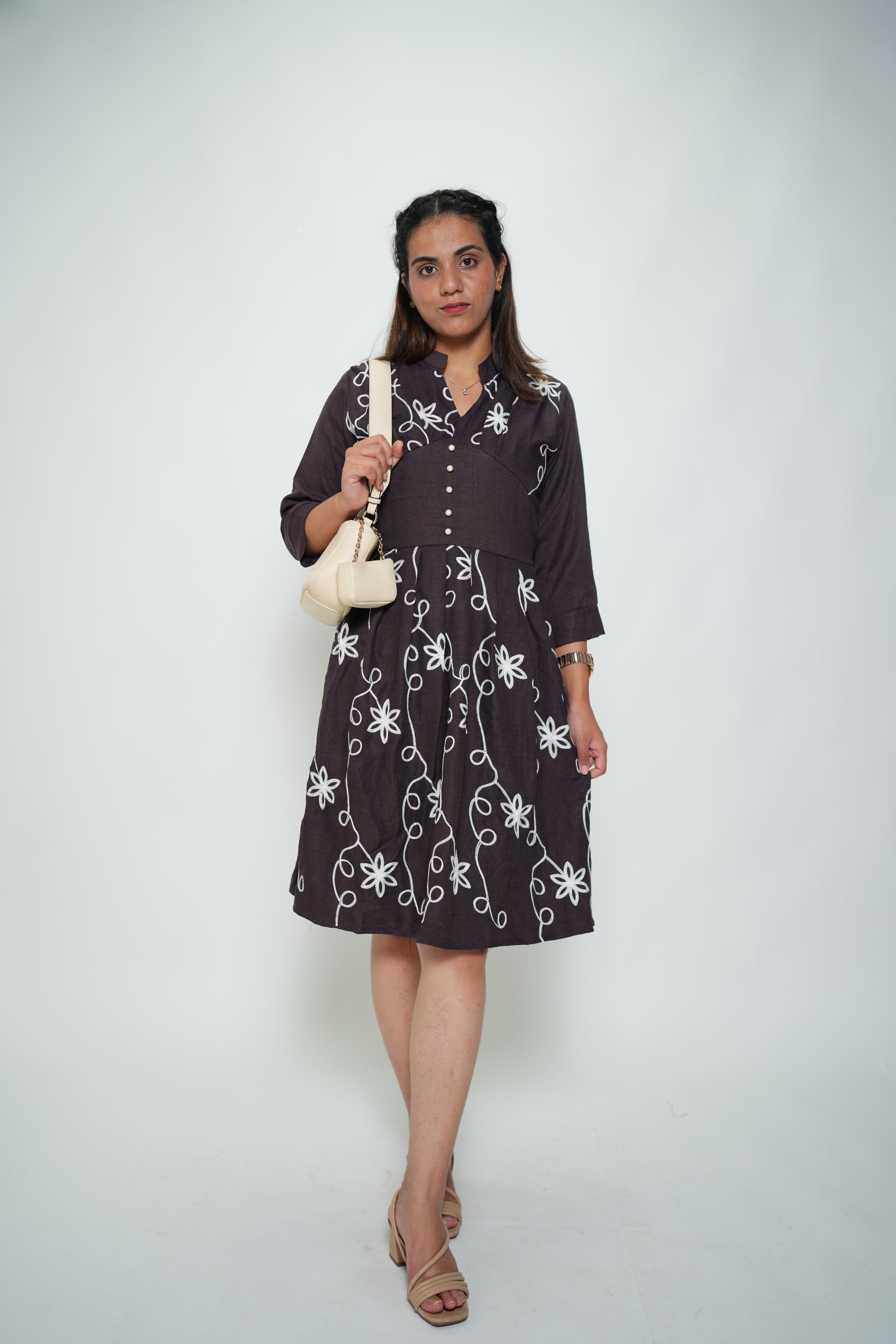 Embroided Dress Purple