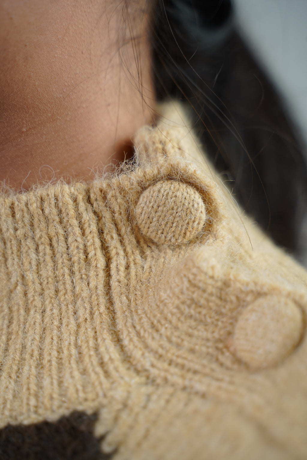 Multicolour Side-Button Sweater