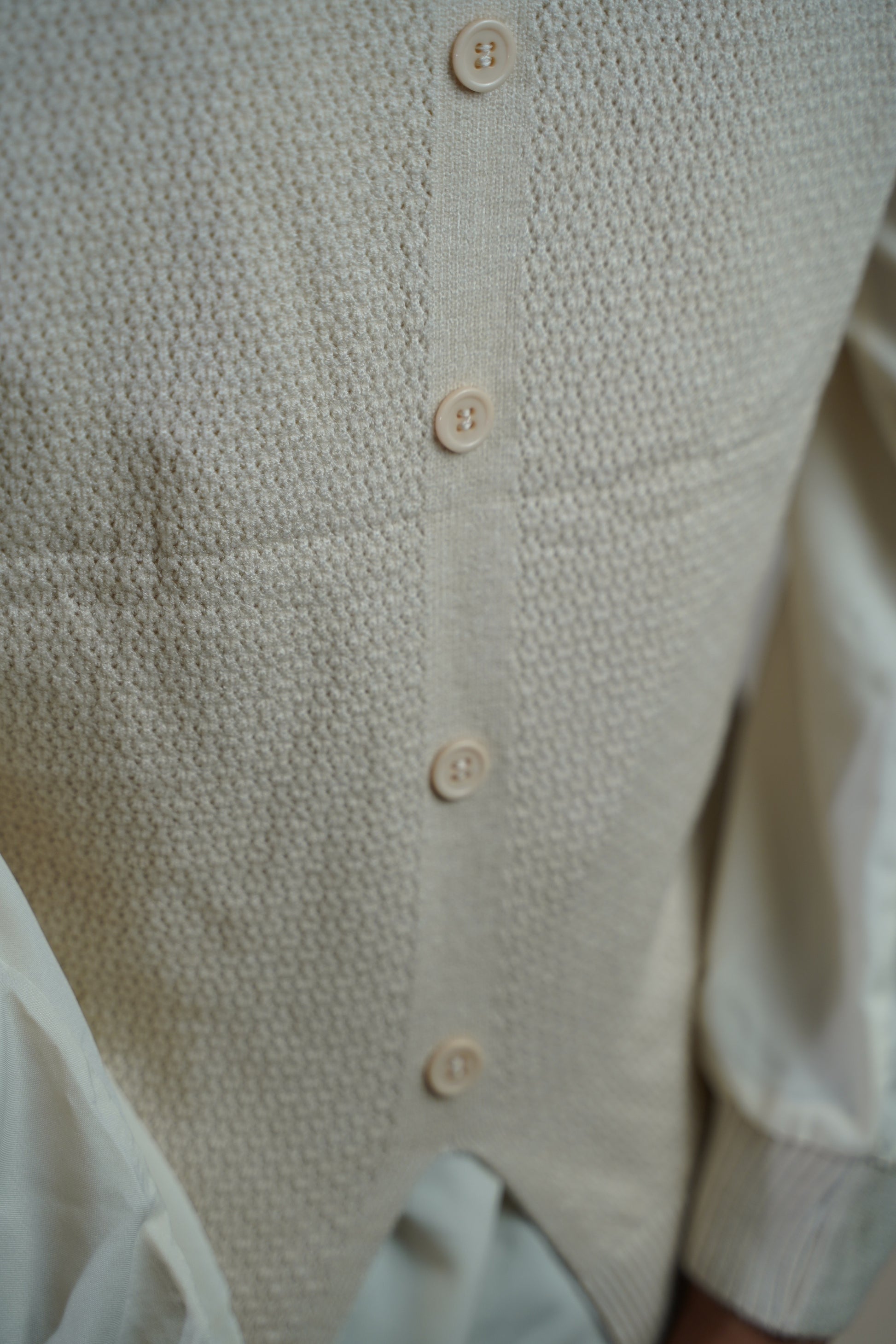 Shirt-Sweater Fusion Top  White