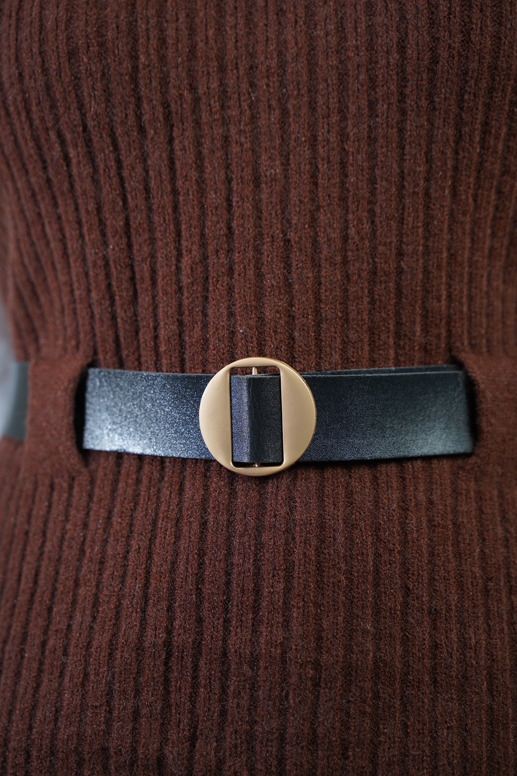 Two-Piece Sweater & Shirt Set Brown