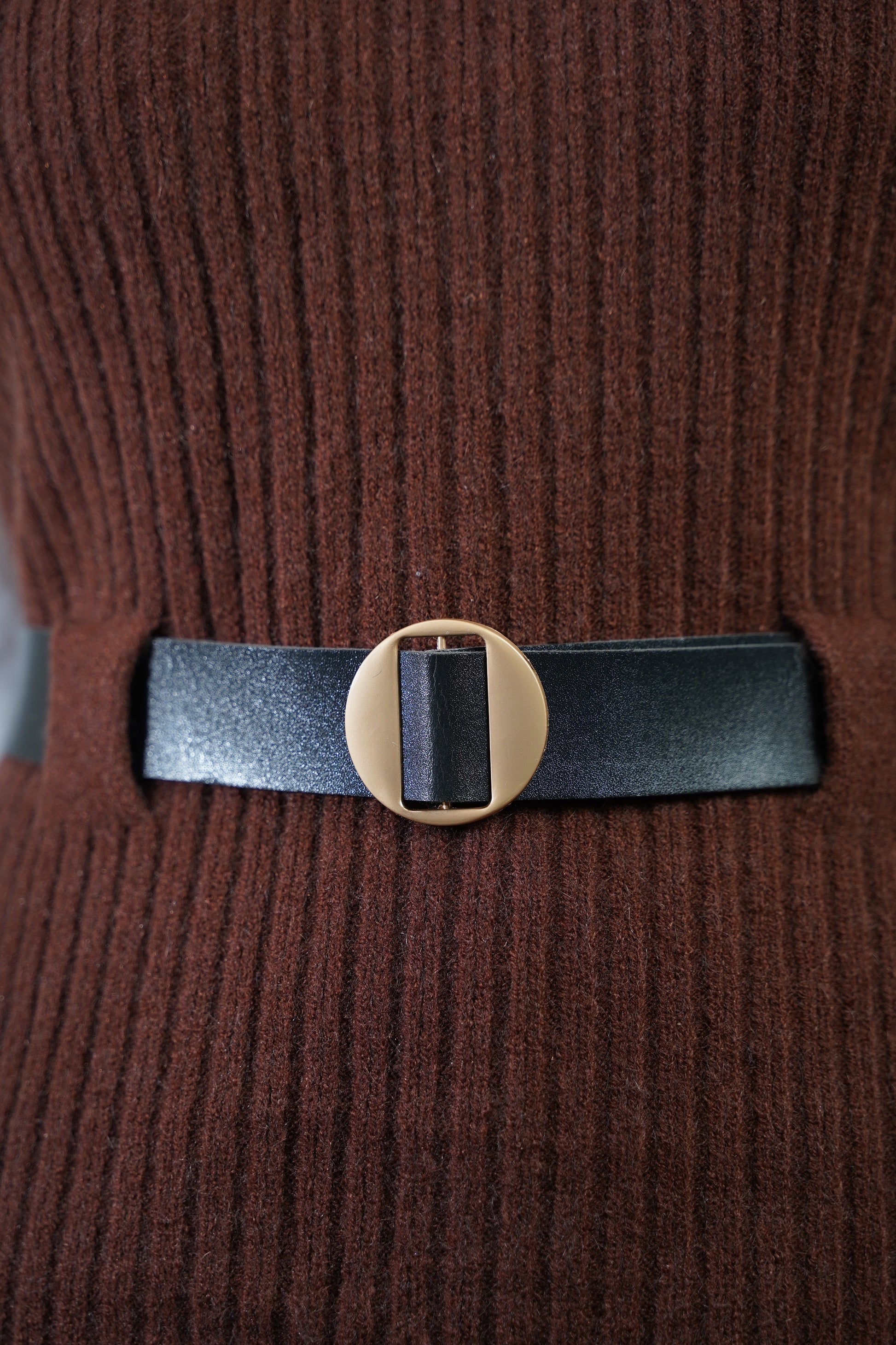 Two-Piece Sweater & Shirt Set Brown