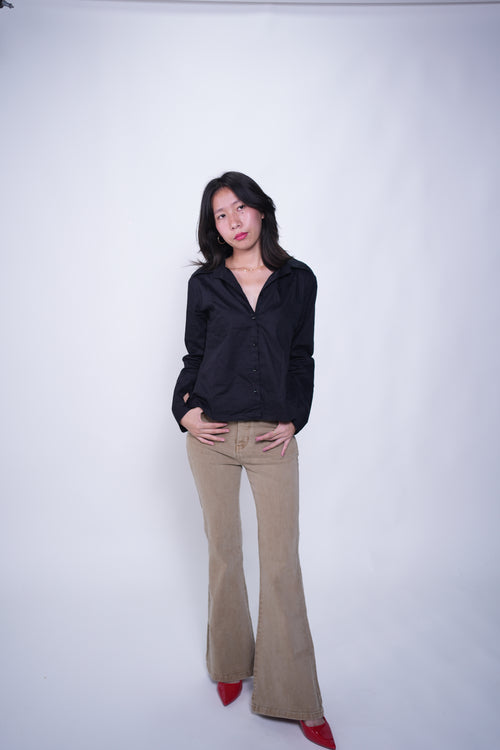 Bell Bottom Camel Jeans