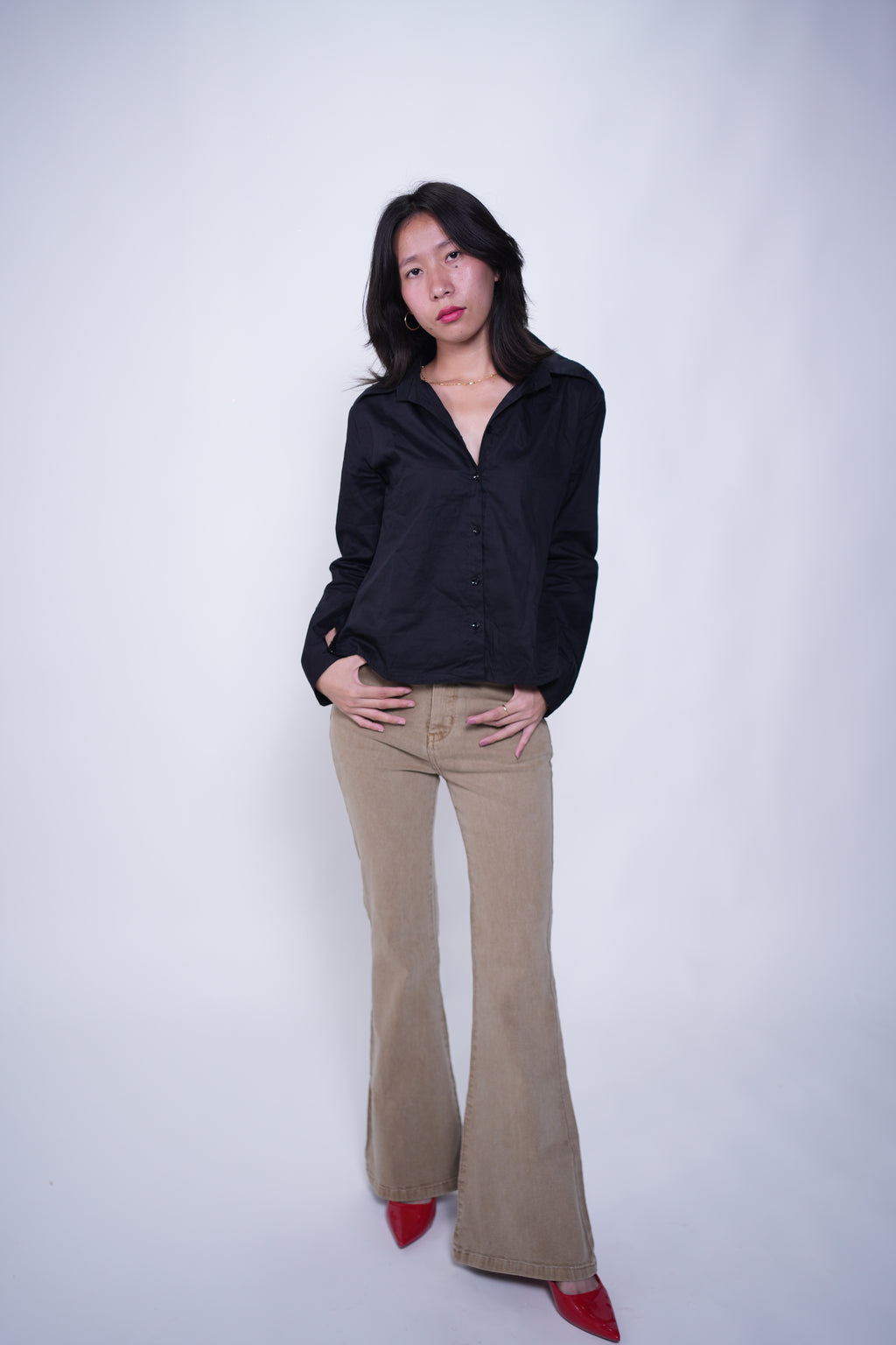 Bell Bottom Camel Jeans